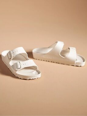 Birkenstock Women's Arizona EVA Sandals - Eggshell White - 37 / 6 - NWOB